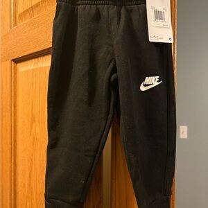 Nike Black Sweatpants with Elastic Waistband and Ankle Cuffs